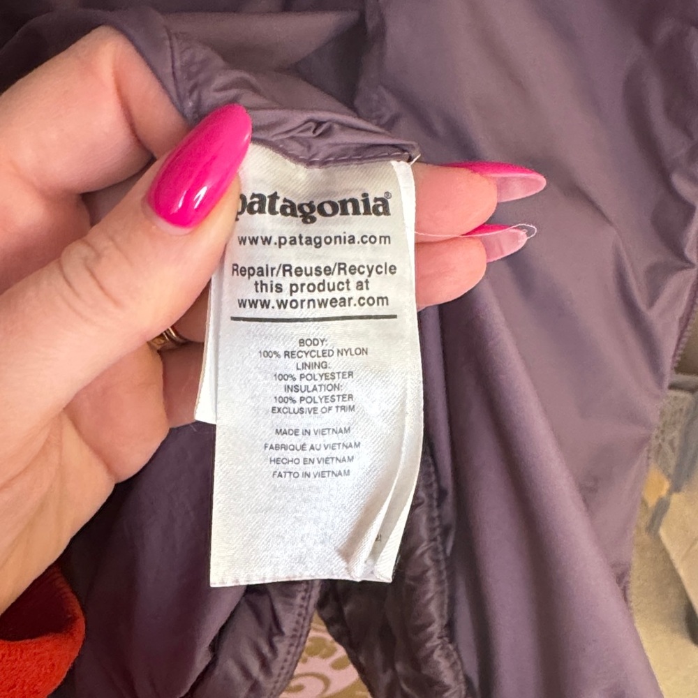 Patagonia Radalie Insulated Long Line Women's Purple Puffer Jacket, Size Large - Picture 8 of 14